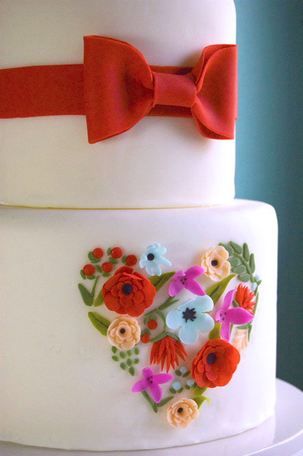 Floral Heart Cake | Petal and Posie Cakes