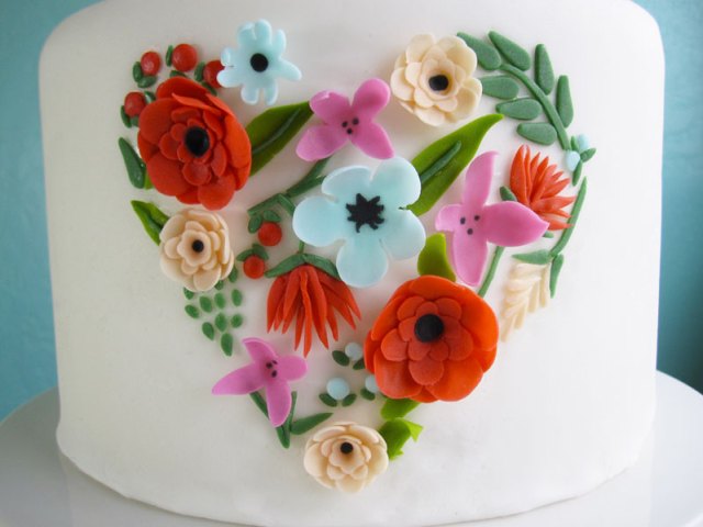 Floral Heart Cake | Petal and Posie Cakes